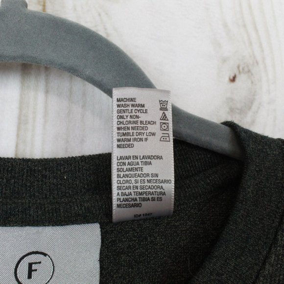 Farah Charcoal Gray Crew Neck Cotton Blend Pullover Sweater Size L - Picture 7 of 9